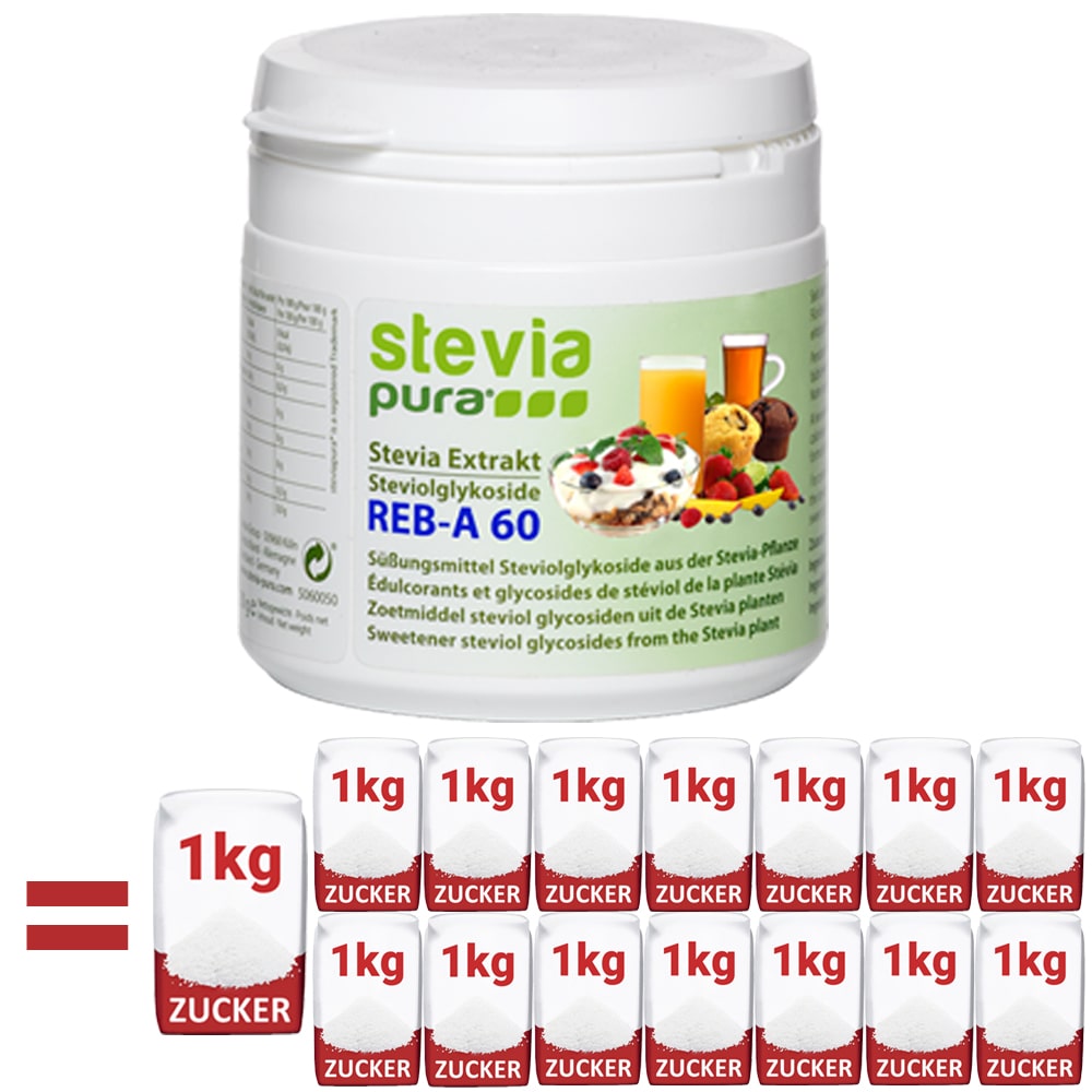 Reines Stevia Extrakt kaufen 50g Reb-A60% Zuckerersatz