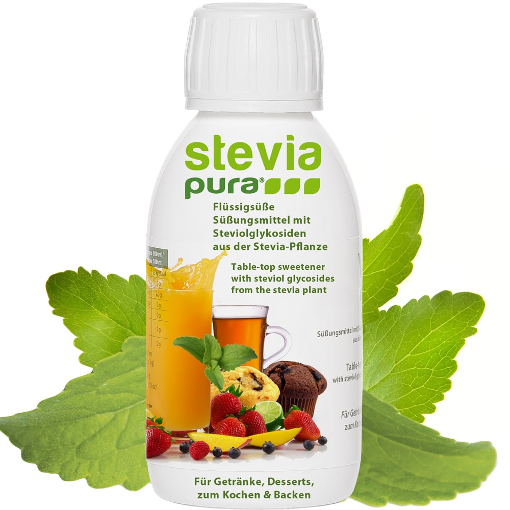 Stevia Flüssigsüße 150ml Flasche für Gtränke, Desserts, zum Kochen und Backen.