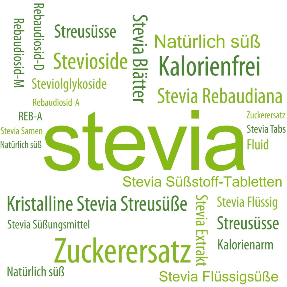 Stevia als Zuckerersatz und Süßungsmittel.